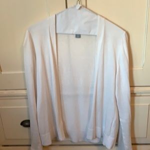 white cardigan